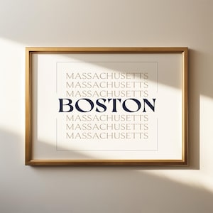 Boston MA Printable | Massachusetts  Download Printable Art | Boston MA Art | New England Printable |