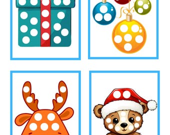 Christmas dot maker, preschool fine motor activity, do a dot christmas, christmas dot printable