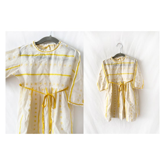 5T vintage 1960s daisy dress little miss brent si… - image 1