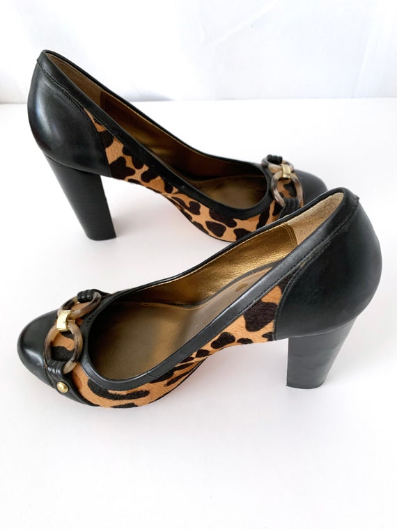 Coach leopard deals heels