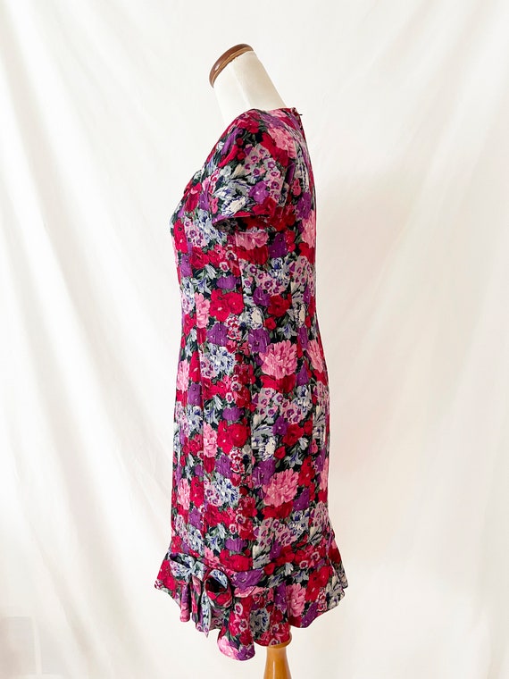 vintage albert nipon dress / floral / silk / spri… - image 5