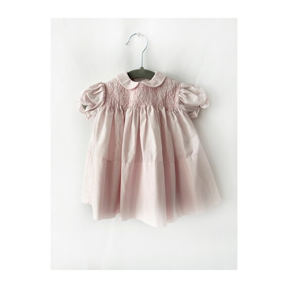 3-6 months vintage 1980s pink baby dress