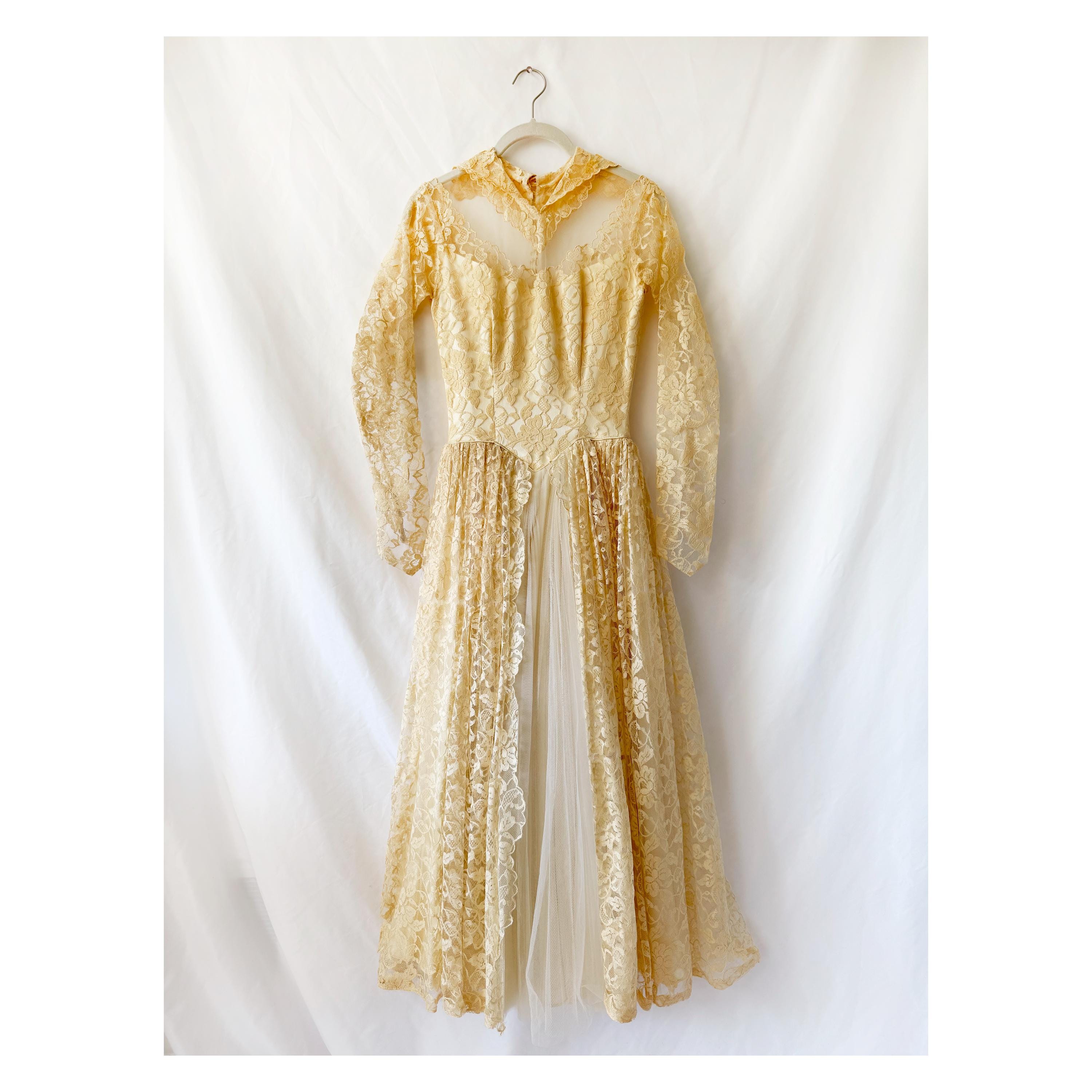 knee length dresses for ladies Rockabilly Plus Size Long Sleeve Tea Length Audrey Hepburn 50s Style  Wedding Dress main image 0