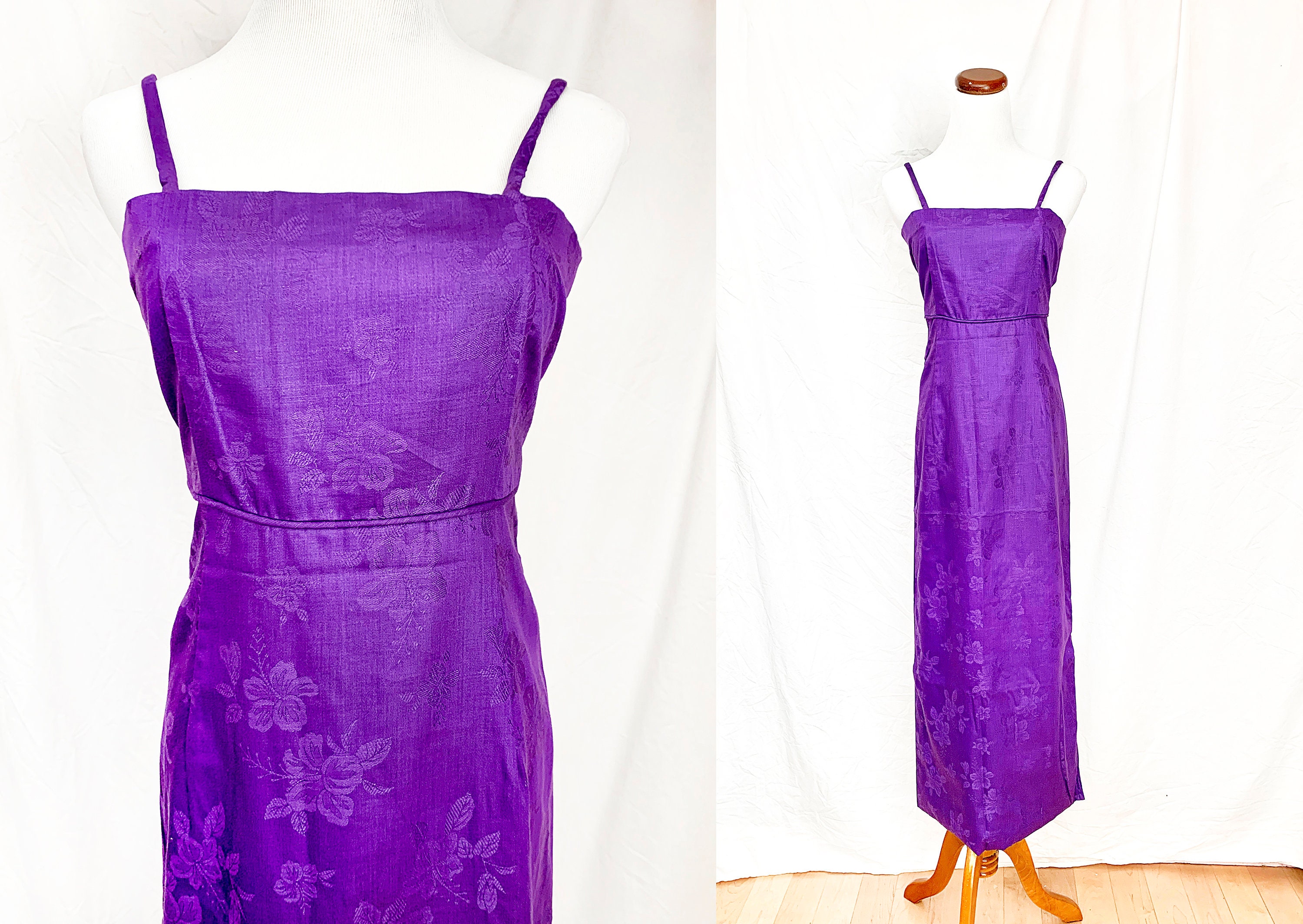 purple silk maxi dress