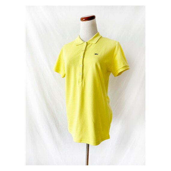vintage lacoste polo shirt for women bright yello… - image 2