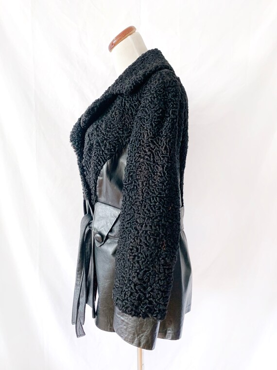 vintage 1970s fur and leather jacket / fadens fur… - image 3