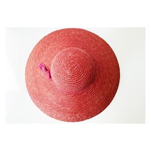 Vintage BETMAR Hot Pink Straw Bucket Hat Women Beach Sun Protection One Size Vintage BETMAR Hot Pink Straw Bucket Hat Women Beach Sun  main image 4