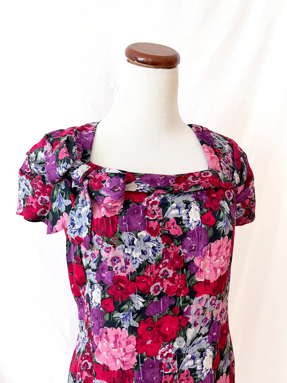 vintage albert nipon dress / floral / silk / spri… - image 3