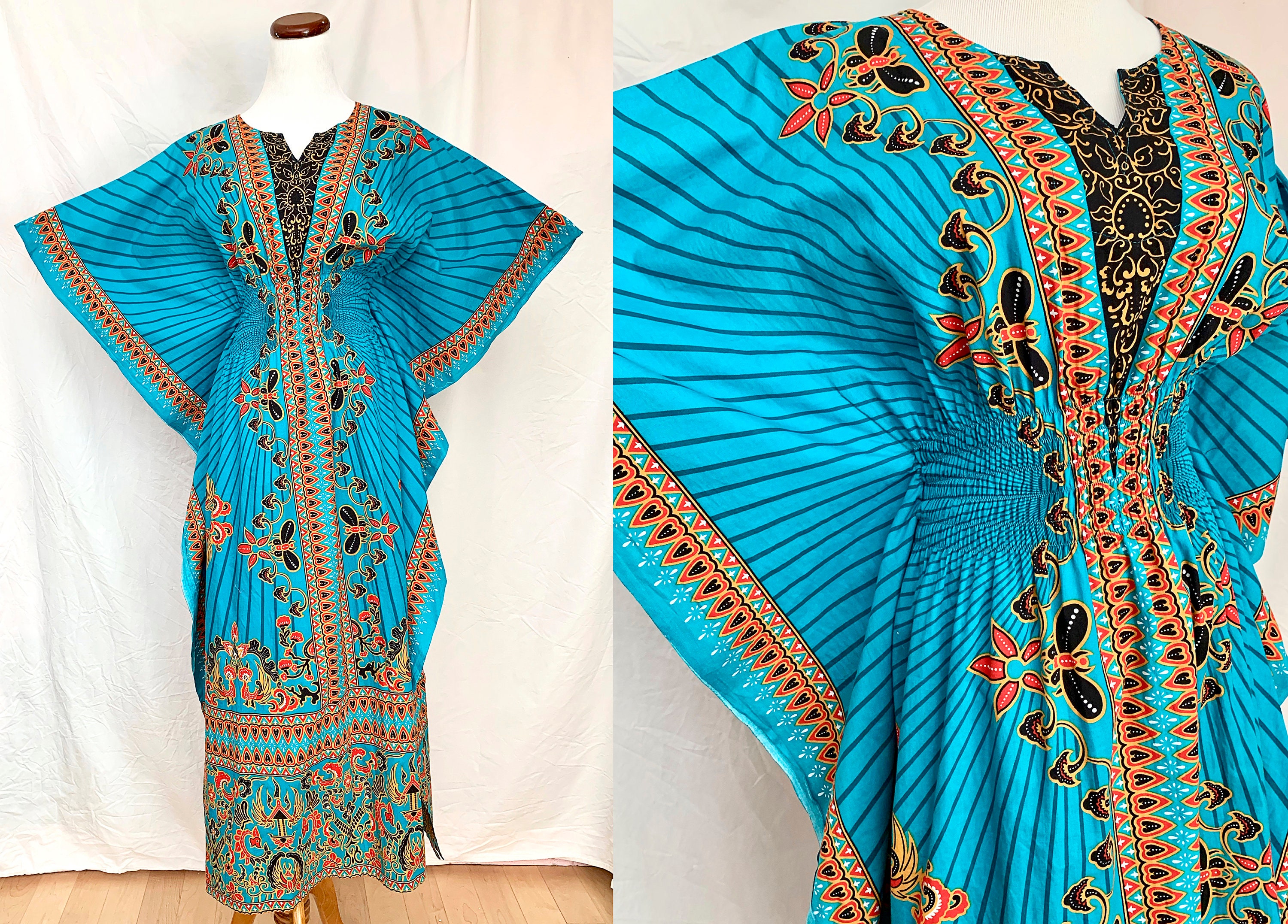 1970s kaftan dress