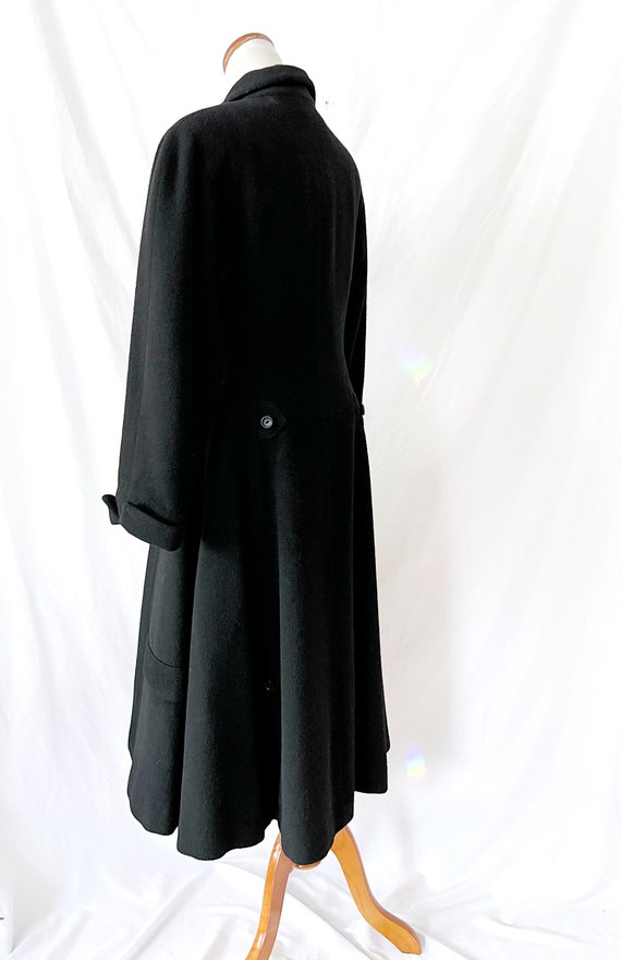 1950s Black Princess Coat, 1950s Heavyweight Prin… - image 4