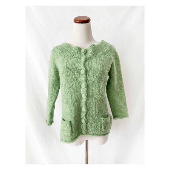 Green cardigan 60s sweater - Gem