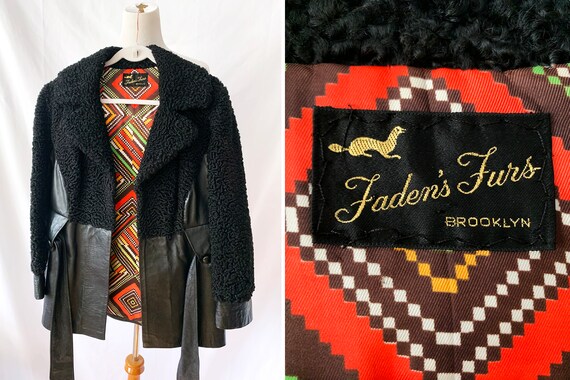 vintage 1970s fur and leather jacket / fadens fur… - image 7