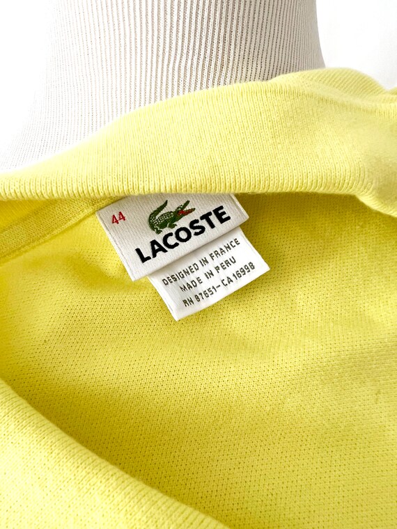vintage lacoste polo shirt for women bright yello… - image 4