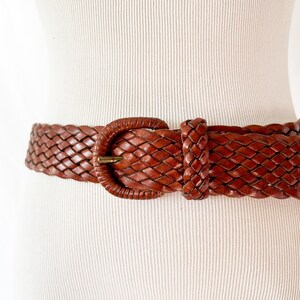 Leather Woven Belt / Banana Republic / Small - Etsy display picture 1