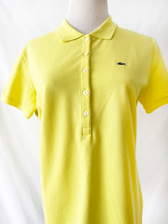 vintage lacoste polo shirt for women bright yello… - image 7