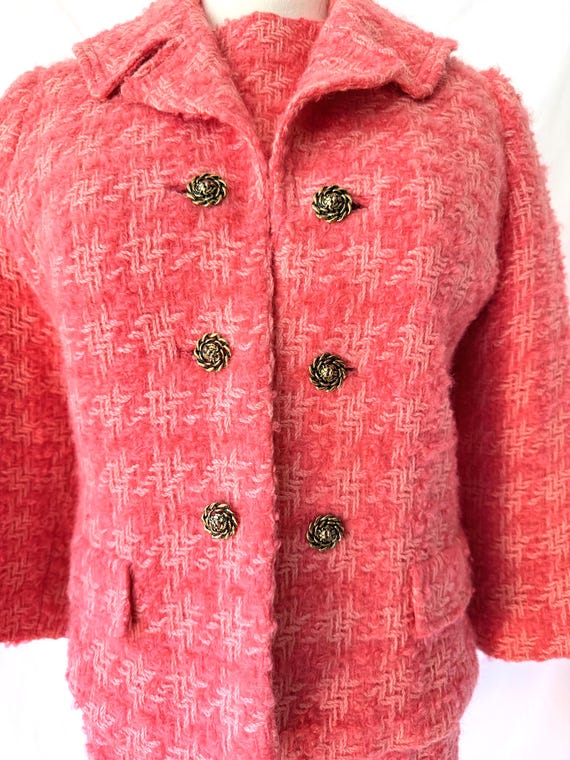 1960s Two Piece Pink Skirt Suit