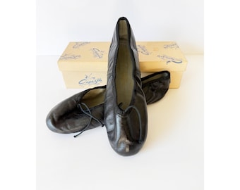 Size 7.5 Vintage Capezio Black Ballet Slippers NIB