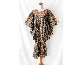 vintage african dress tie dye and embroidered ankara agbada boubou