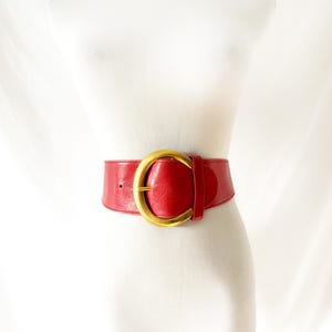 Donna Karan accent belt fits A to L Donna Karan New York Black Leather Belt with Gold Buckle  main image 3