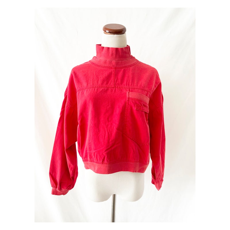 Vintage Cropped Red Jumper - L main image 0