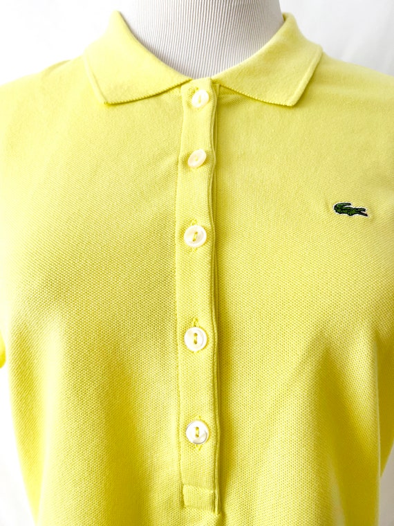 vintage lacoste polo shirt for women bright yello… - image 6