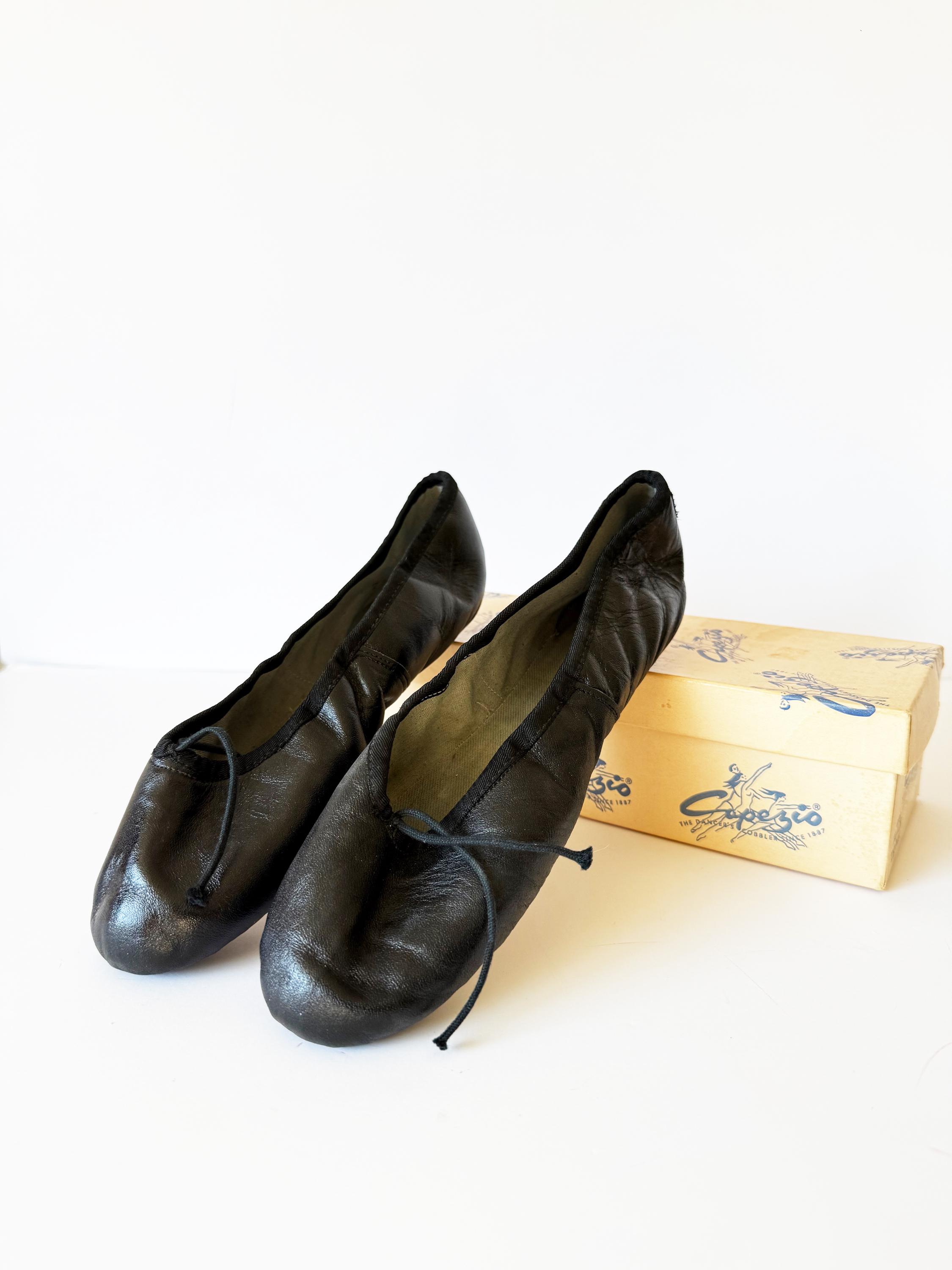 Size 7.5 Vintage Capezio Black Ballet Slippers NIB - Etsy