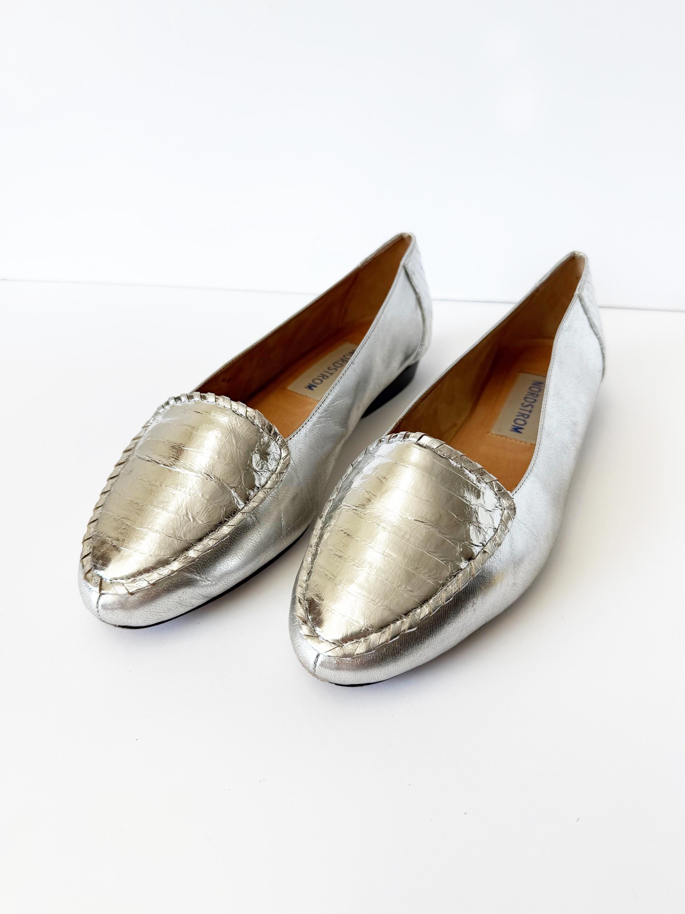 nordstrom silver dress shoes Womens Metallic Silver Dress Shoes