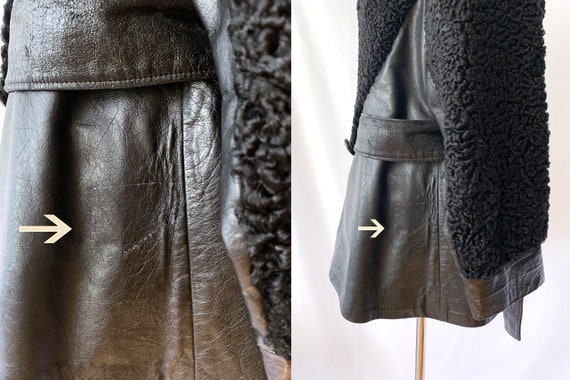 vintage 1970s fur and leather jacket / fadens fur… - image 10