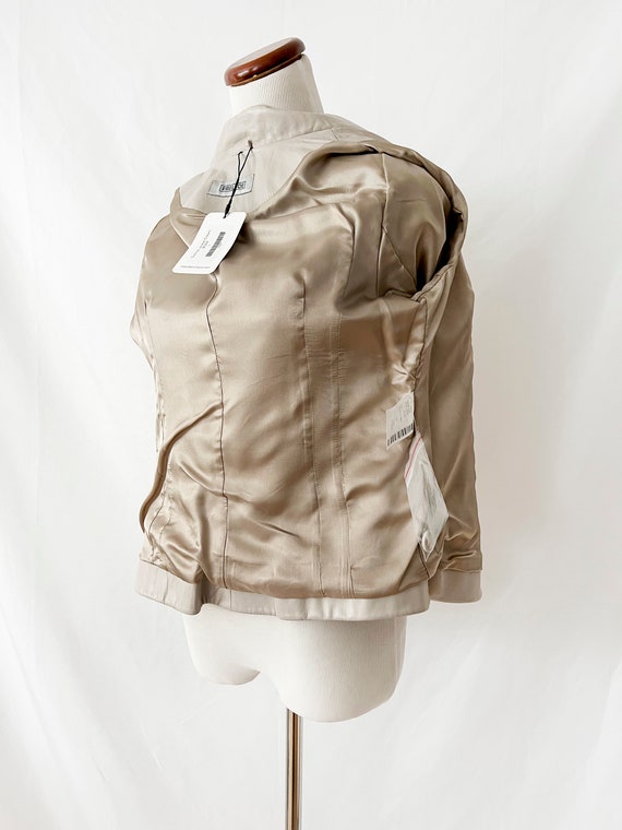 gray leather blazer jacket medium - image 9