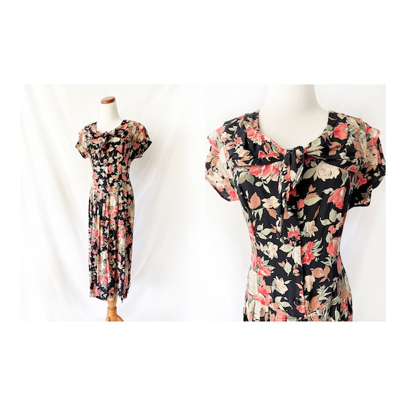 vintage laura ashley dress floral cottagecore dre… - image 1