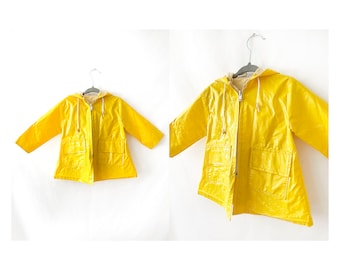 Vintage Yellow Raincoat, 18 month old