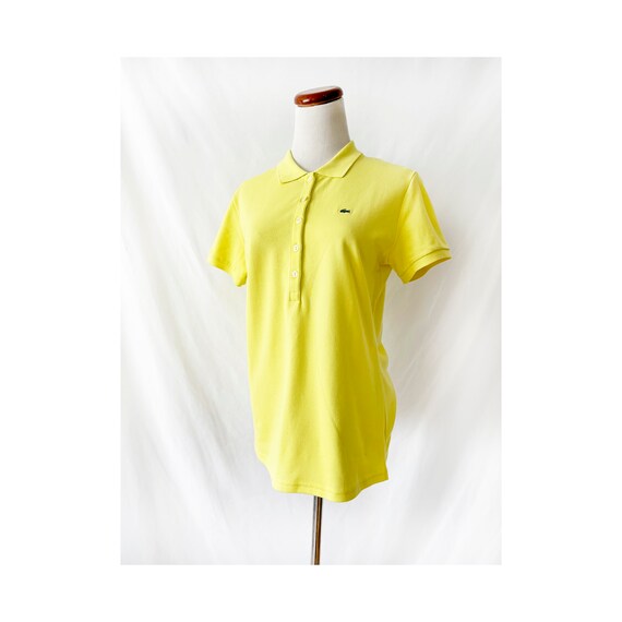 vintage lacoste polo shirt for women bright yello… - image 1