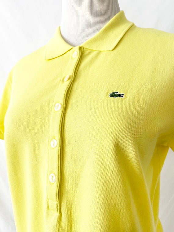 vintage lacoste polo shirt for women bright yello… - image 5