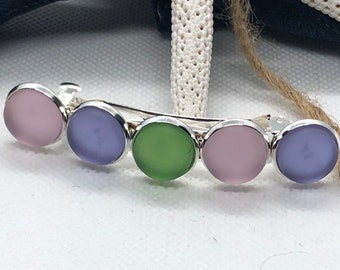 Sea Glass Hair Barrette, Pink Cultured Sea Glass, Best Selling Item, Birthday Gift, Best Friend Gift, Summer Accessory, gifts for her