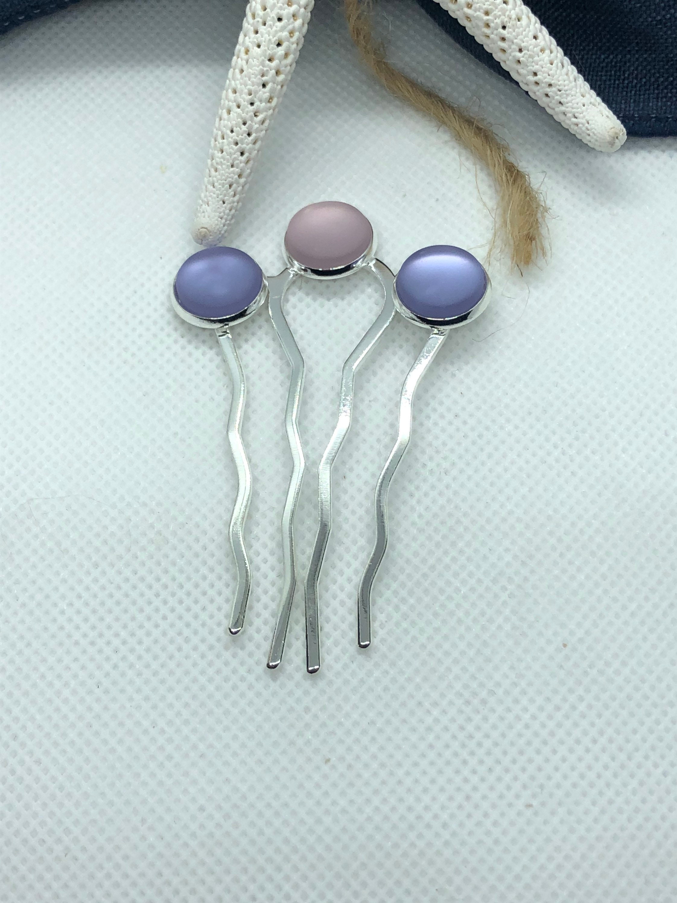 Pink Cultured Sea Glass Glass Hair Pin/ Hair Comb for Etsy