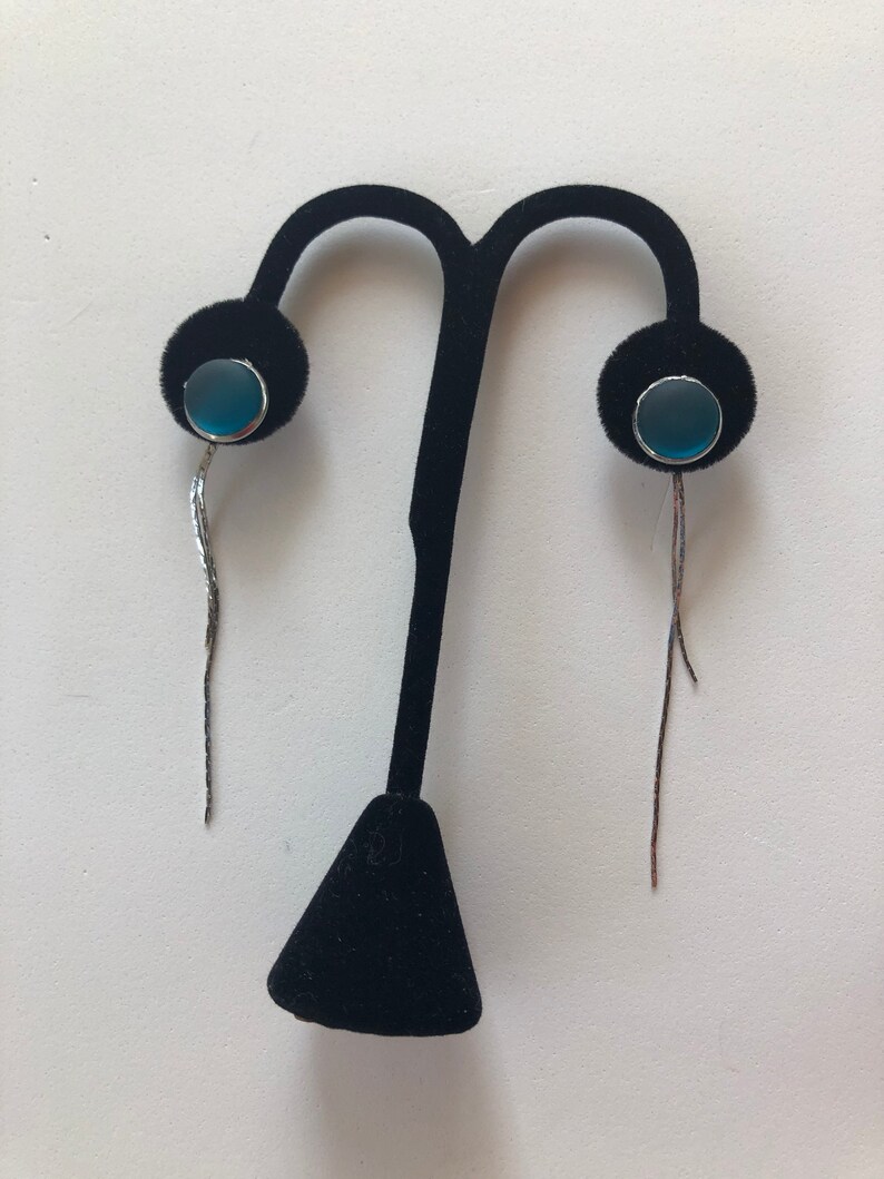 Best Selling Items Beach Glass Earrings Gift under 25 Aquamarine Blue Cultured Dangly Sea Glass Earrings Best Friend Gift Sea Glass