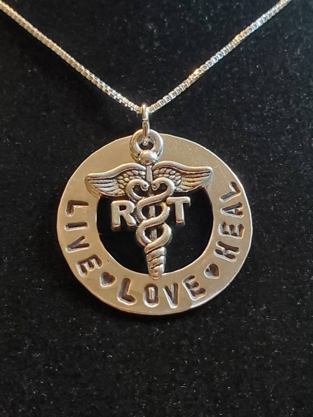 RT Live Love Heal Necklace Respiratory Therapist Necklace Etsy