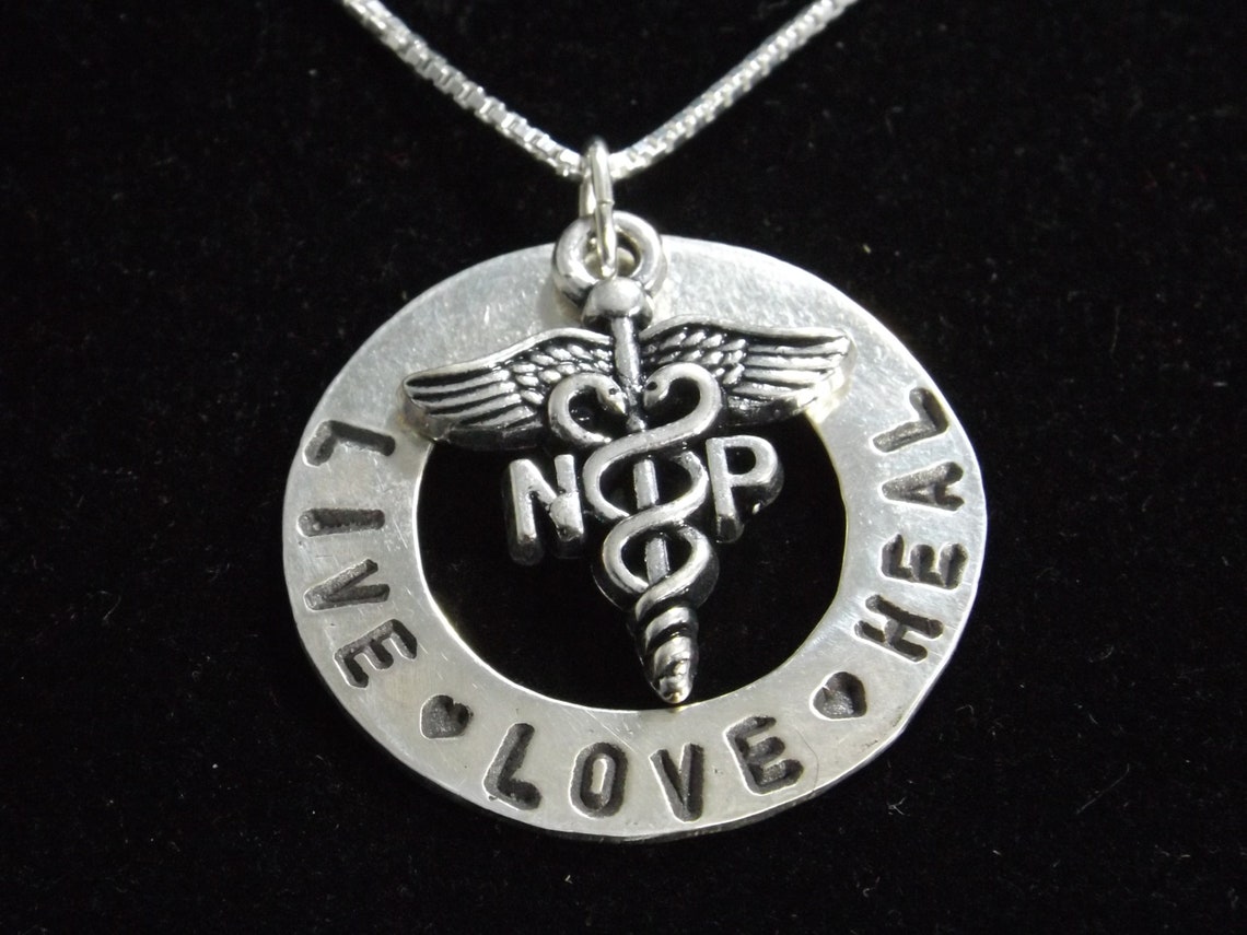 NP Live Love Heal necklace NP graduation gift Nurse | Etsy