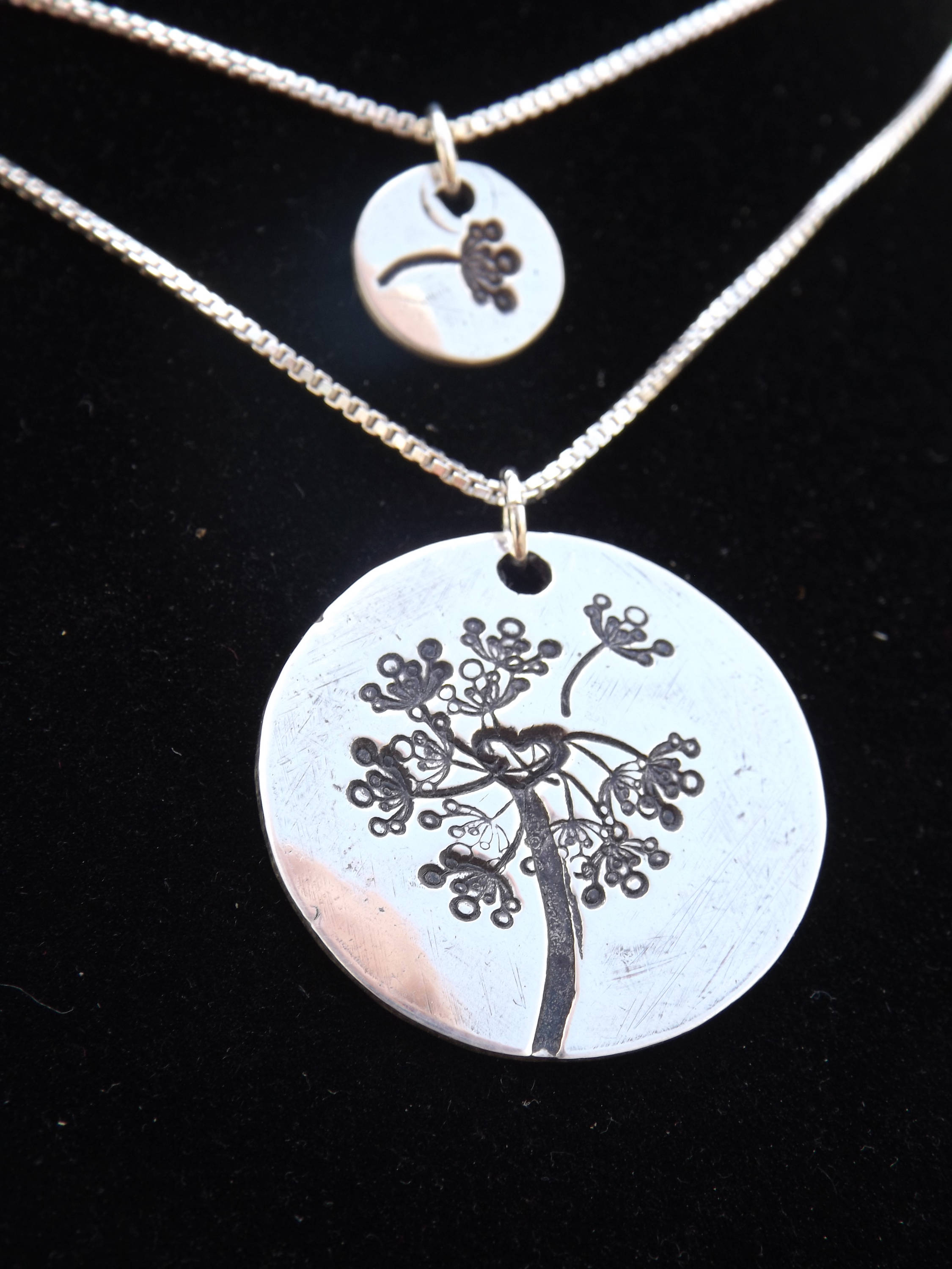 Mother Daughter Dandelion necklace set Mommy and Me