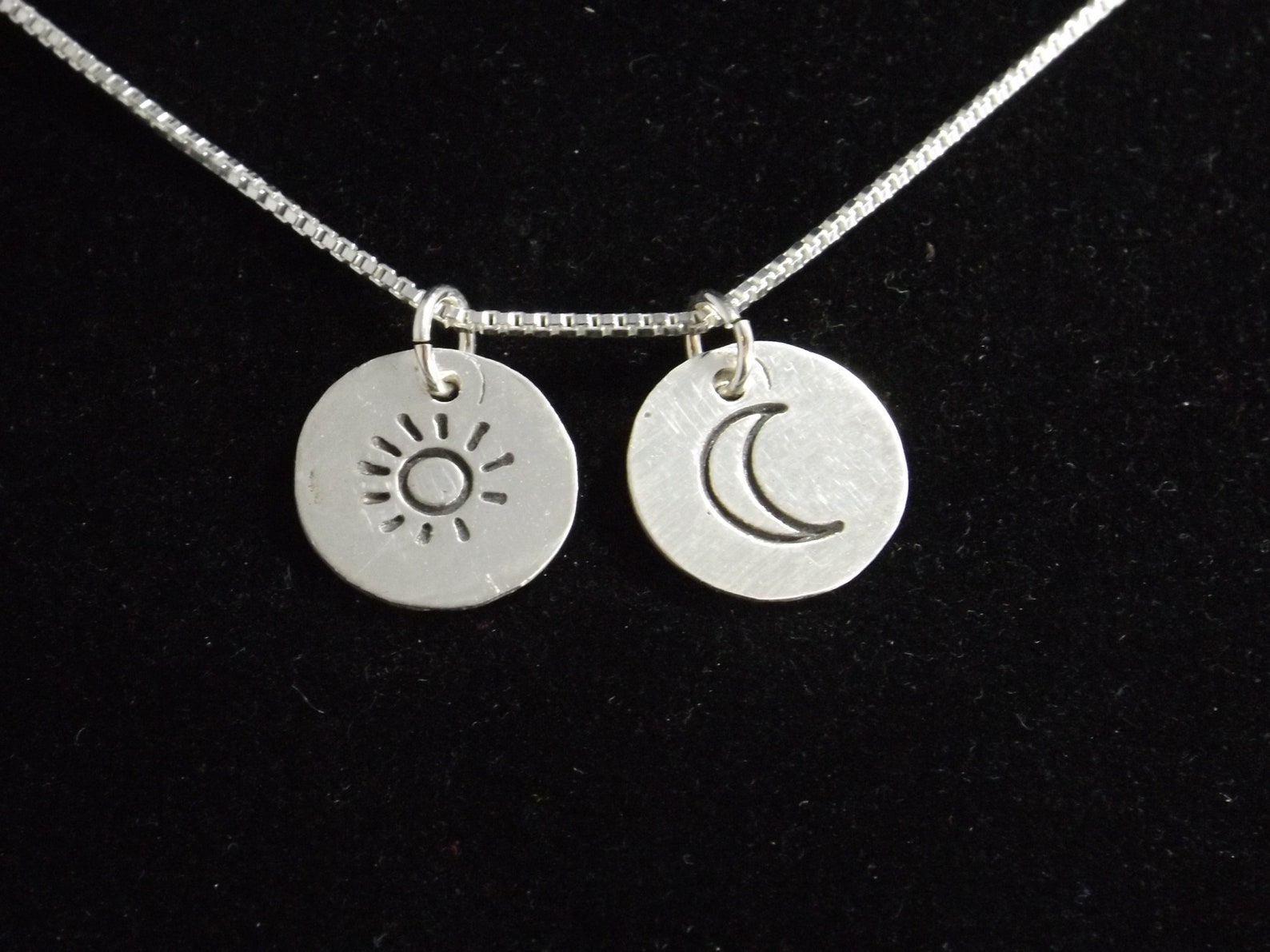 Live by the Sun Love by the Moon Necklace Sun and Moon Etsy