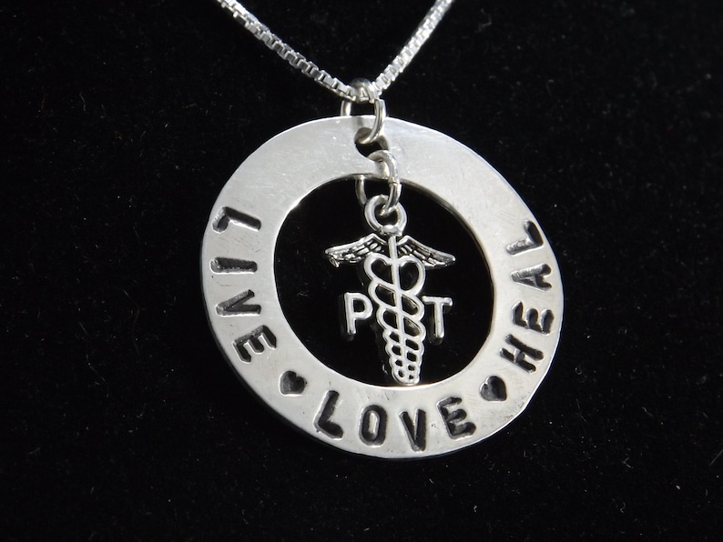 Physical Therapist Necklace PT Live Love Heal Necklace - Etsy