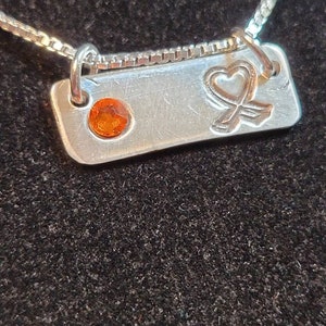 Orange Awareness Ribbon Necklace, MS Awareness Ribbon, Multiple ...