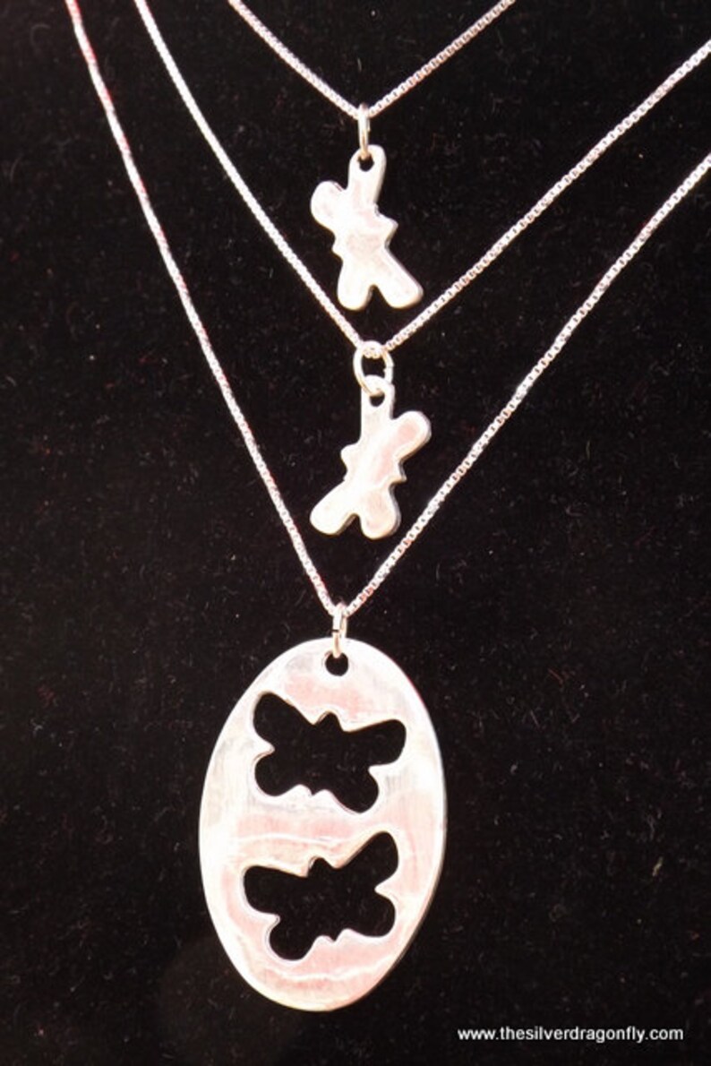 Mom 2 Daughter Necklace Set Mother Daughter Butterflies Etsy