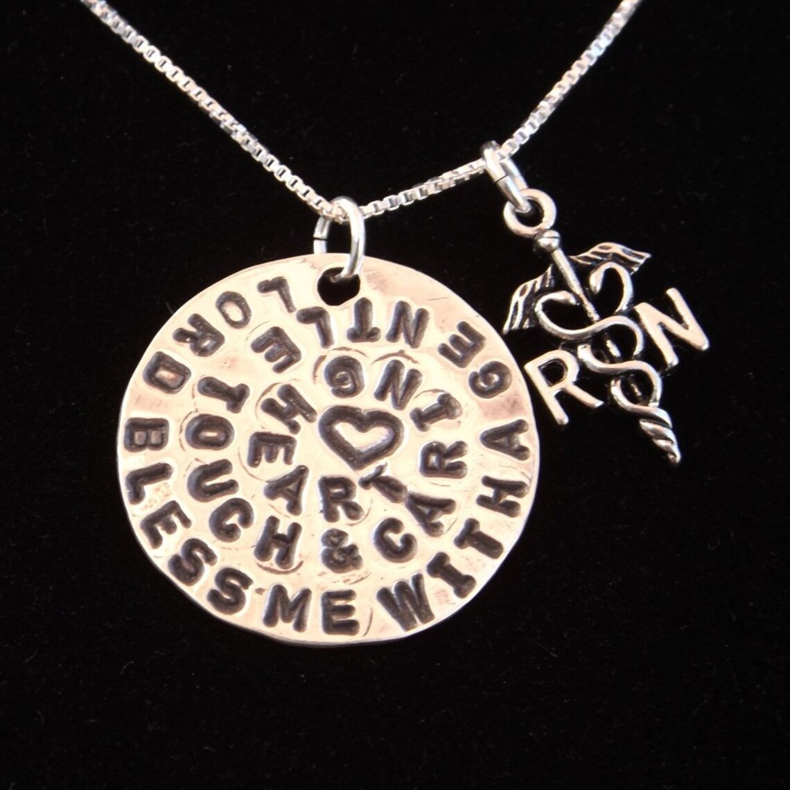 RN Prayer Necklace Gift for RN Nurse's Prayer Necklace Etsy