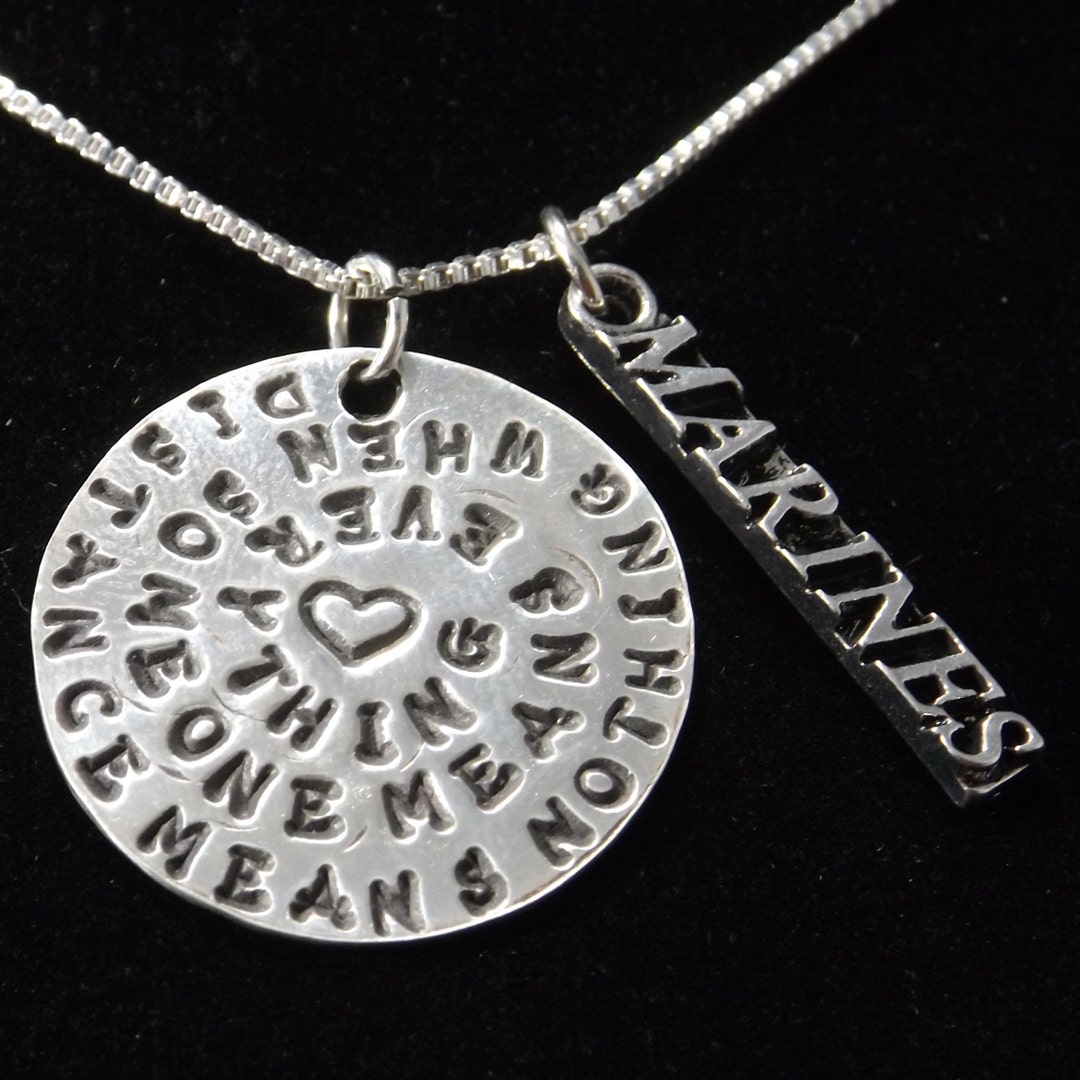 Marine Deployment Necklace, Marine Girlfriend Jewelry, Marine Wife ...
