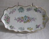 Vintage Lenox Constitution Candy Dish Limited Edition Fine Ivory China Gold Trim Flowers Floral
