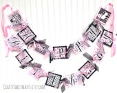 Paris Happy Birthday Banner Parisian Bunting Banner Ready To