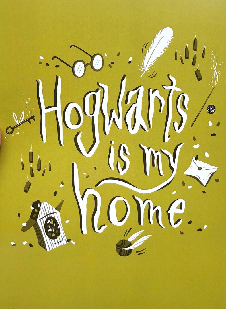 Hogwarts Is My Home 8.5x11 Art Print Etsy