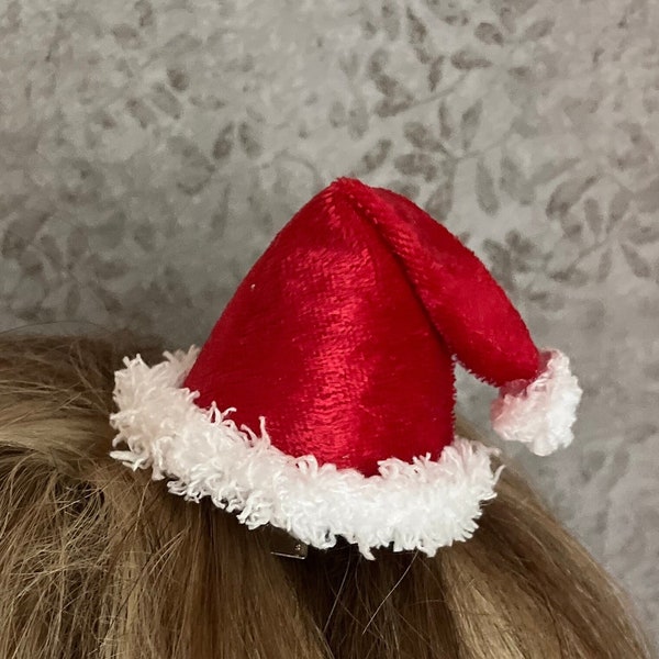 Mini Santa Hat - Traditional Red or Festive Green - Christmas holiday fascinator