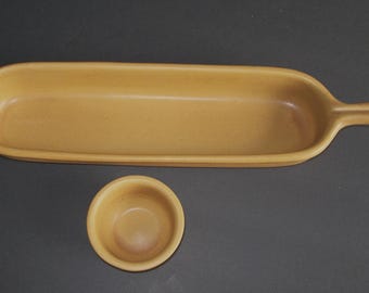 Bennington Potters French Bread Serving Tray with Dip Bowl